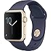 Apple Watch Series 1, 38mm Gold Aluminium Case with Midnight Blue Sport Band - Wrist - Accelerometer, Ambient Light Sensor, Heart Rate Monitor - Calendar - Heart Rate, Steps Taken, Calories BurnedS1PDual-core (2 Core) - Touchscreen - Bluetooth - Blue