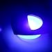 Amarine-made Boat Marine RV Auto 12 Volt LED Square Courtesy Floor Light Companion Way Blue 12v Light -Bezel Color: Black