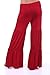 Boutique Republic Womens Solid Knit Ruffled Flare Palazzos Pants