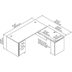 Bush Business Furniture Series C 72W x 30D 3
