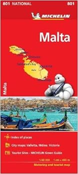 Malta - Michelin National Map 801 2018 (michelin national maps)