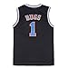 BOROLIN Mens Basketball Jersey Bugs #1 Space Jersey White/Black