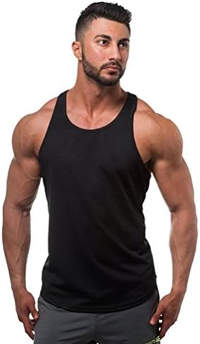 Mens Y Back Stringer Tanks Top Workout Fitness Bodybuilding Sleeveless T-Shirt