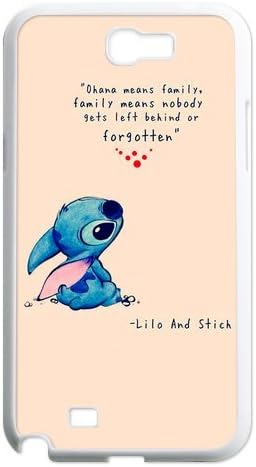 DiyCaseStore Custom Personalized Disney Lilo and Stitch Samsung Galaxy Note 2 N7100 Best Durable Cover Case - Ohana means family,family means nobody gets left behind,or forgotten.
