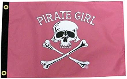 Jons Imports 12 by 18-Inch Pirate Girl Pirate Flag