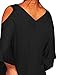 Funfash Plus Size Cold Off Shoulder Top for Women Black Flowy Shirt on Top of Your Cute Jeans, Plus Size Clubwear