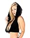 iHeartRaves Draped Hoodie, Hooded Cowl Rave Crop Top (One Size)