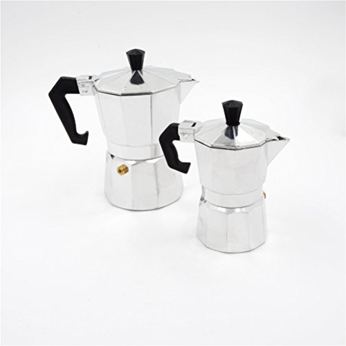 uhoMEy Espresso Stovetop Coffeemakers, Aluminum Moka Coffee Pot, 1-Cup, 3-Cup, 6-Cup, 9-Cup - Thumbnail 2