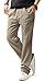 TBMPOY Men's Linen Casual Elastic Loose Fit Straight Pants Yoga Beach Summer Trousers