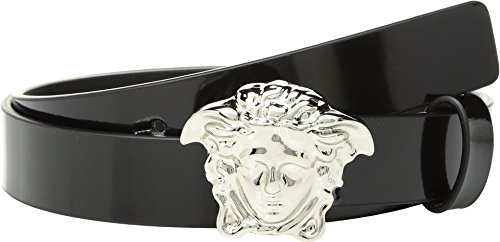 Versace kids  boy s belt with medusa buckle (big kids) black l 12