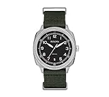 Bulova Men's Black Dial Watch With Green Strap