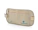 TravelGenixx Travel Money Belt and RFID-Blocking Passport Holder | Super Slim Concealed Waist Pack for Men and Women (Beige | Nude)