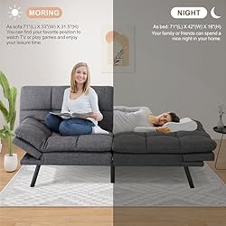 Opoiar, Modern Convertible, Sleeper Couch,Memory