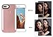 Wellerly iPhone 8 Plus Case, iPhone 7 Plus Case, iPhone 6/6s Plus Case, LED Illuminated Selfie Light Up [Rechargeable] Luminous Flashlight Cellphone Case Cover for iPhone 8/7 / 6/6s Plus -Rose Gold