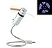 Niceshop Mini_LED_USBFan Flexible Gooseneck Mini USB Powered LED Cooling Flashing Temperature Fan for PC, Laptop Notebook Desktops