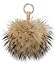 LITHER Large Genuine Raccoon Fur Pom Pom Keychain Bag Charm Fluffy Fox Fur Ball