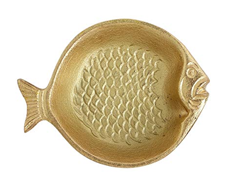 storeindya Trinket Dish Serving Platter Metal Handmade Antique Platter With Brass Platting Finish Serveware Kitchen Dinning Accessory Thanksgiving Return Gift Christmas Festive Present - Thumbnail 4