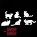 Dream_light Metal Cutting Dies, Embossing Stencil Template Mould for DIY Scrapbooking Photo Album Paper Card Making Craft Wedding Party Decoration Gift, Die-Cuts (Six Cats and Two Fishes)