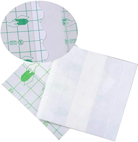 Waterproof Transparent Adhesive Wound Dressing,Funchic Sterile Fixer Plaster Stretch Fixation Tape(5cmX5cm) - Hypoallergenic Home or Emergency Healing Support