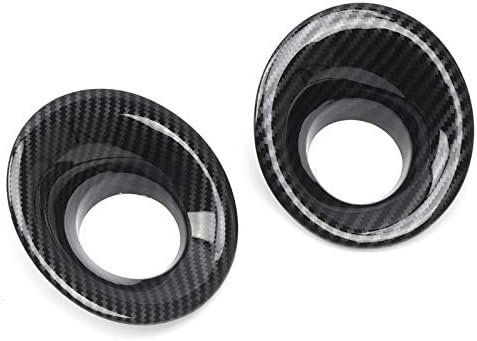 For Challenger 2015-2019 Carbon Fiber Black Front Fog Lamp Fog Light Cover Trim 2pcs Car Stytle Accessoies