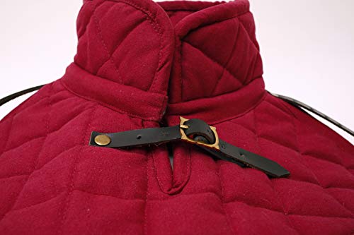 Mythrojan Medieval Cotton Padded Collar Chain Mail Neck Protector for SCA Hema HMB Renaissance - Thumbnail 2