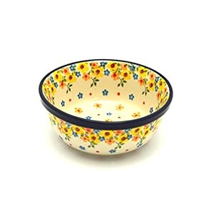 Polish Pottery Bowl – Soup and Salad – Buttercup