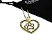 Embolden Jewelry Dog Mom Gift | Necklace for Pet Lovers | Gold Plated Cubic Zirconia - CZ Heart | Dog Paw Pendant