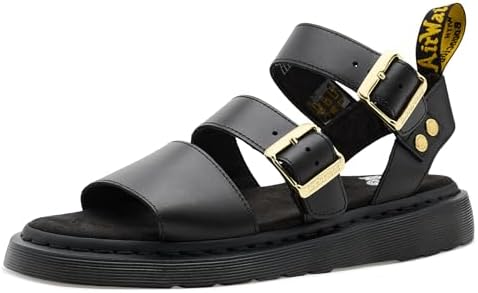 Amazon.com | Dr. Martens Men's Gryphon GLADIATOR Sandal, black, 6