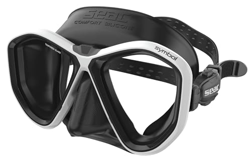 Seac Symbol, Made in Italy diving mask with two lenses and 3D buckle