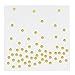 ALINK 50 Cocktail Napkins with Sparkly Gold Foil Dots, Disposable Paper Party Beverage Dessert Napkins for Birthday, Wedding, Baby/Bridal Shower, Christmas