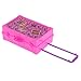 Homyl 2pcs Pink Miniature Plastic Rolling Suitcase Luggage Box for Barbie Dollhouse Decoration Accessory