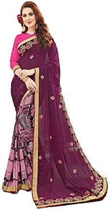Shonaya Women`S Party Wear Georgette Printed Saree Sari