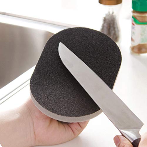 Uplord 2 Pcs Magic Emery Sponge Brush Eraser Cleaner Kitchen Rust Cleaning Tools,for Pan, Plate, Bathtub, Wall, Shower Tile, Sink and so on