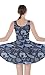CowCow Womens Japanese Style Cherry Blossom Crane Floral Flowers Sakura Fuji Sleeveless Skater Dress, XS-5XL