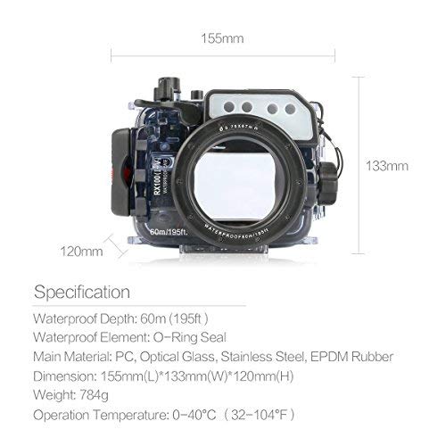Seafrogs Waterproof Case for Sony RX100 I II III IV V, Underwater