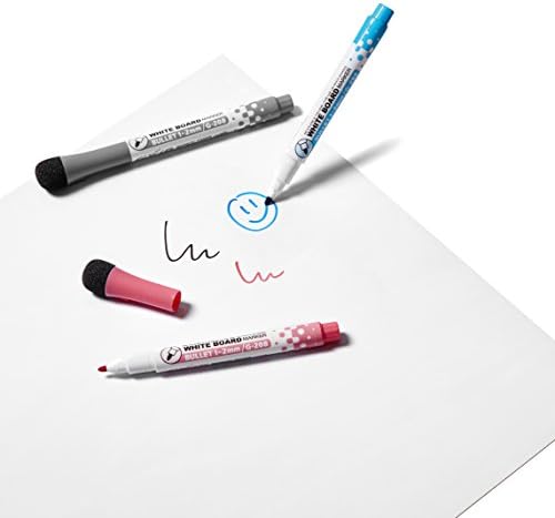 Dry Erase Magnetic Fridge Board - 17'' X 11.5'' Customisable Whiteboard Sheet by Plan Smart - BONUS: 3 Quality Dry Erase Markers With Eraser Included