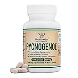 Pycnogenol 100mg (Patented French Maritime Pine Bark Extract) Made and Tested in The USA, Vegan Friendly (60 Capsules) by Double Wood Supplements at Special Launch Price