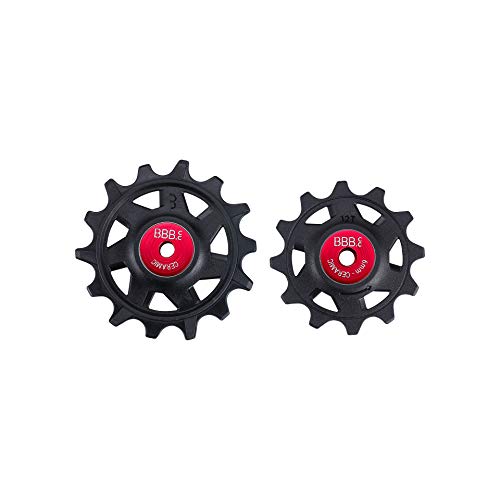 BBB Cycling Ceramic Derailleur Rear Jockey Wheel Pulleys | 12-speed | SRAM MTB System Compatible | RollerBoys Ceramic 12T-14T BDP-17