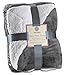 Genteele Sherpa Throw Blanket Super Soft Reversible Ultra Luxurious Plush Blanket, 60 x 70 inches, Gray/White