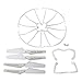 Coolplay Spare Parts for Syma X5C X5 4pcs Main Blade Propeller & 4pcs Propeller Protectors Blades Frame & 2pcs Landing Skid Included 4pcs Mounting Screws-White