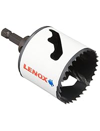 Lenox Tools Sierra Perforadora eléctrica Velocidad ranura arbored agujero sierra con tecnología T3, 2 1 8"
