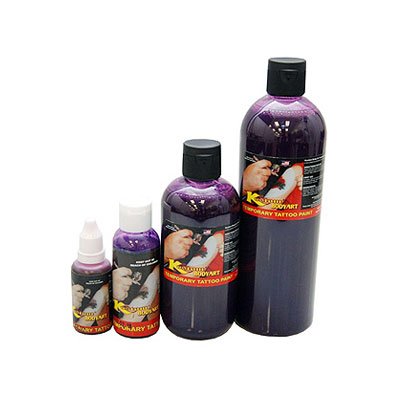 PURPLE TEMPORARY TATTOO INK AIRBRUSH BODY ART PAINT 8-OZ