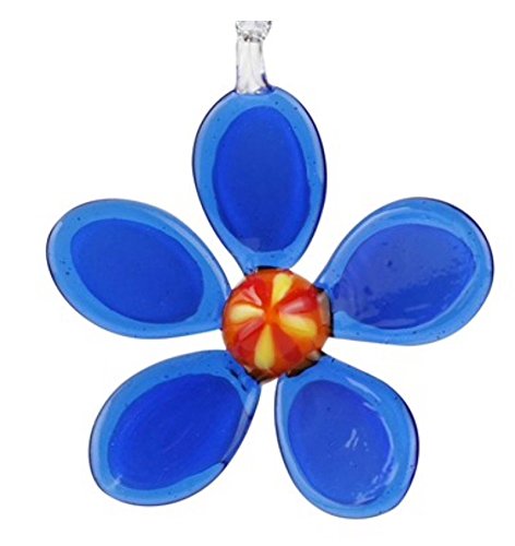 Dynasty Gallery Hand Crafted Glass Christmas Tree Ornament or Figurine Forget me Not