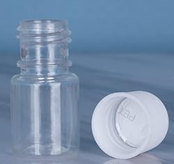 Duehut 10PCS 5ml Plastic Bottles Lab Cylindrical