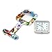 Top Plaza 4 PCs Silicone Nurse Fob Pocket Watch - Floral Square Jelly Clip on Brooch
