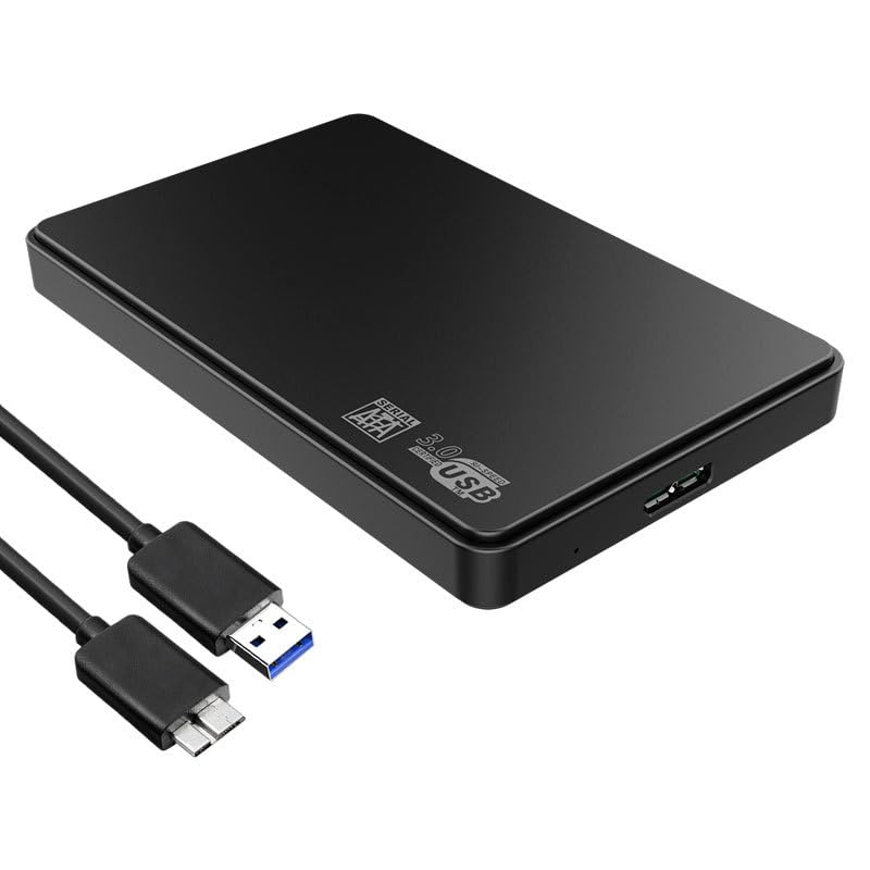 Multibao 2.5" Hard Drive Enclosure SATA HDD/SSD Caddy Case To USB 3.0 For LAPTOP DVR External Black Enclosure Box