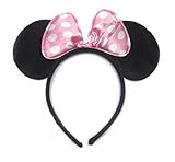 Minnie Mouse Light Pink Polka Dots Ear Headband