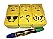 Magnetic Whiteboard Dry Erase Erasers Smiley Faces Set of (12) Cleaning Wipe Your White Board - Bonus Two Side Markers - for Student and Teachers - Useful at School Office & Home from BundleStuff
