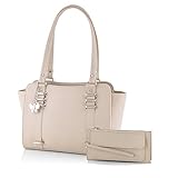 Butterflies Women's Handbag (Cream) (BNS WB0153)