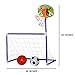 2 in 1 Basketball and Soccer Kids Play Set - Sports Indoor/Outdoor Toys for Boys and Toddlers - Includes Hoop and Goal - (Futbol y Basketball para Niños)
